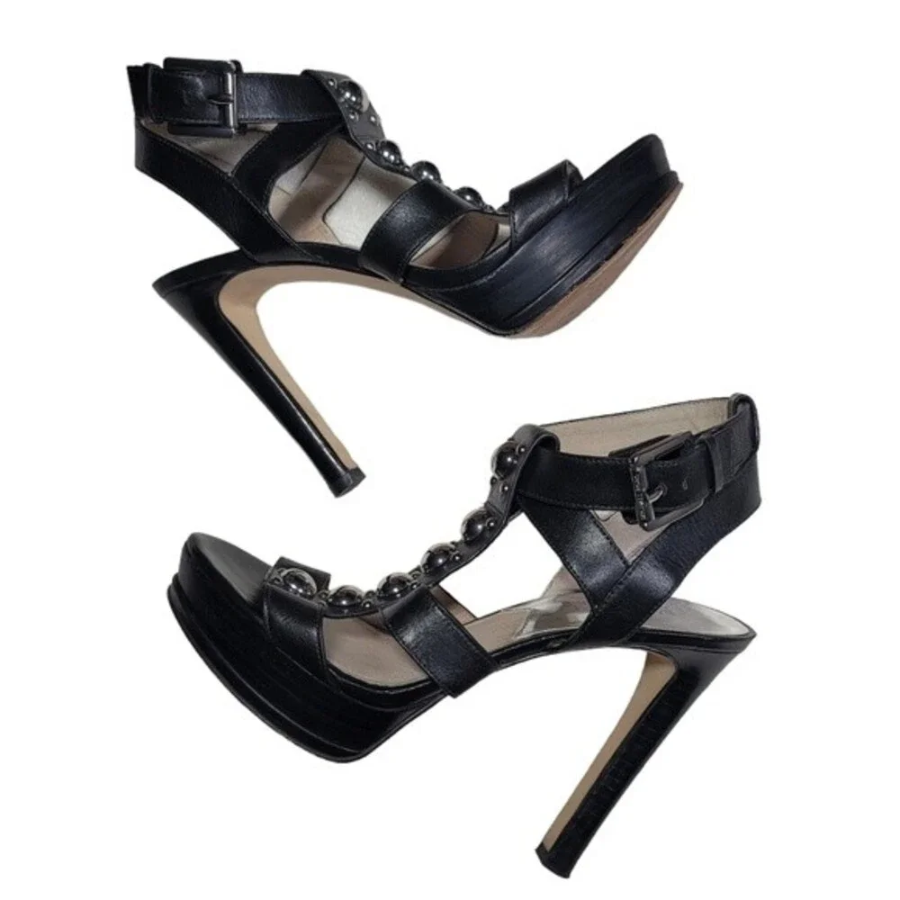 MICHAEL Michael Kors “Hayes” Black Studded Platform Heel Sz 6.5